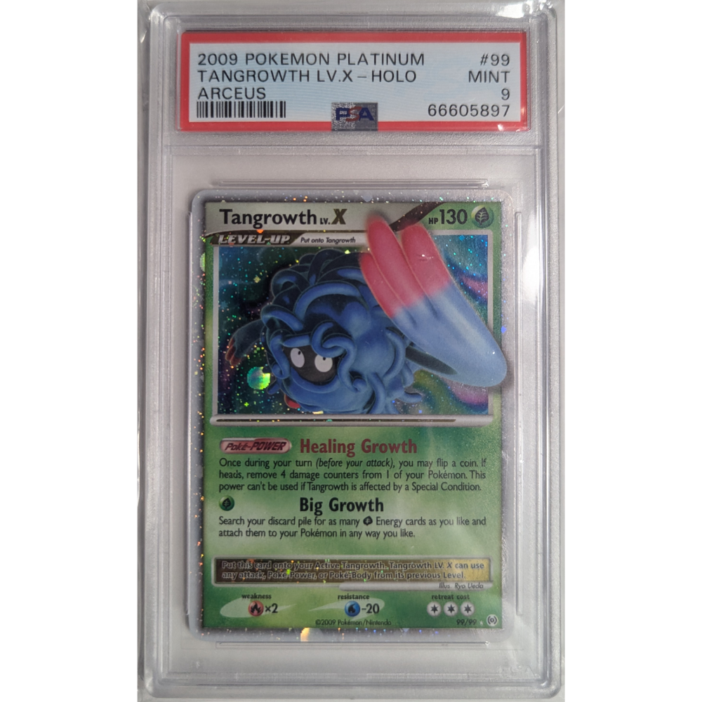 2009 POKEMON PLATINUM #99 TANGROWTH LV.X - HOLO MINT ARCEUS PSA 9