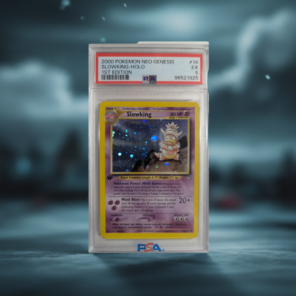 2000 POKEMON NEO GENESIS #14 SLOWKING-HOLO EX 1ST EDITION PSA 5