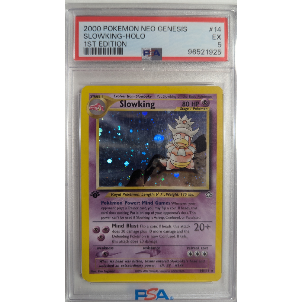 2000 POKEMON NEO GENESIS #14 SLOWKING-HOLO EX 1ST EDITION PSA 5